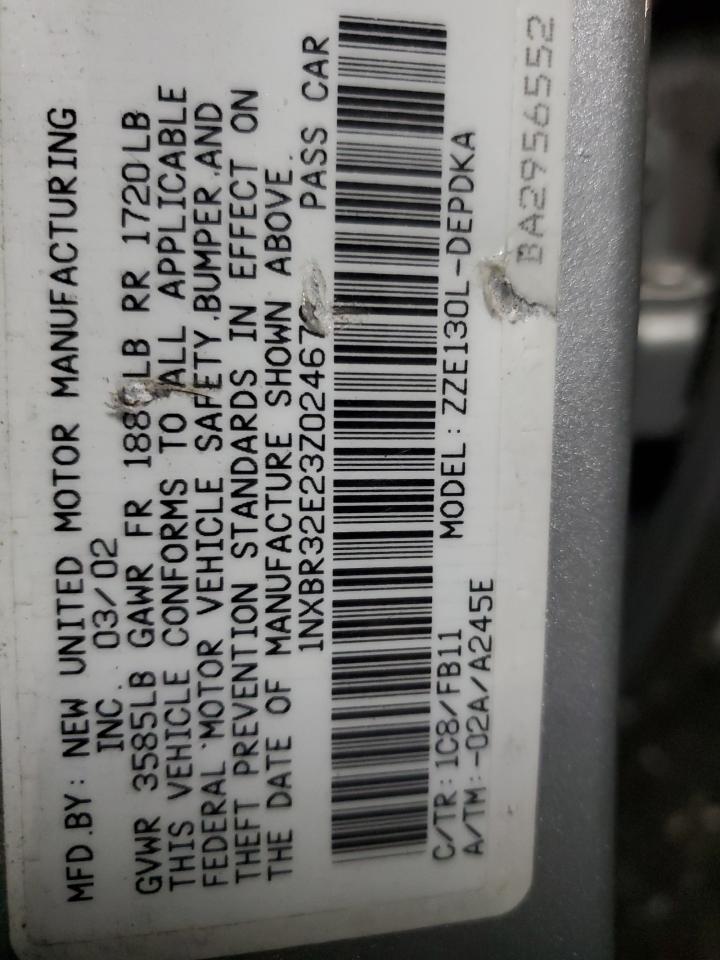 2003 TOYOTA COROLLA