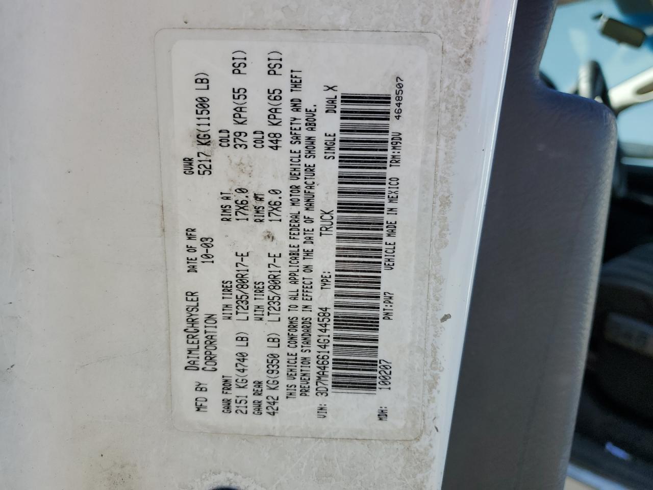 2004 DODGE Ram 3500