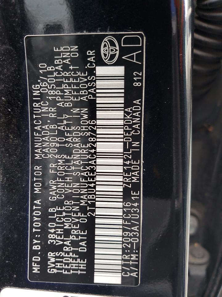 2010 TOYOTA COROLLA