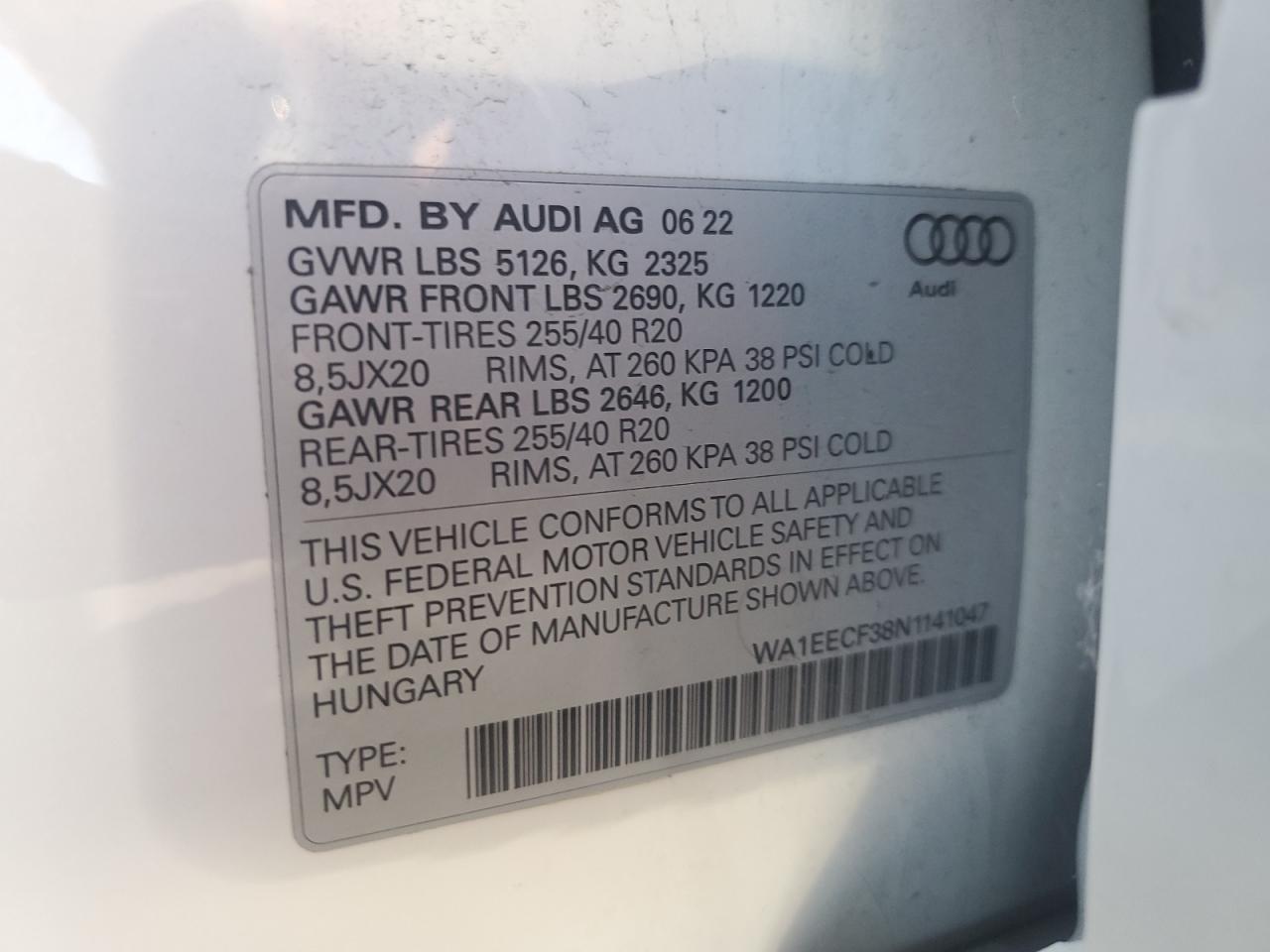 2022 AUDI Q3