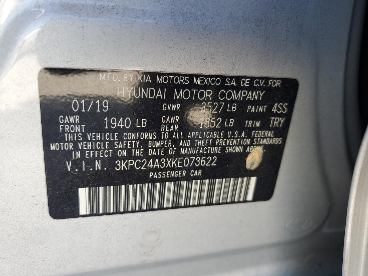 2019 HYUNDAI ACCENT