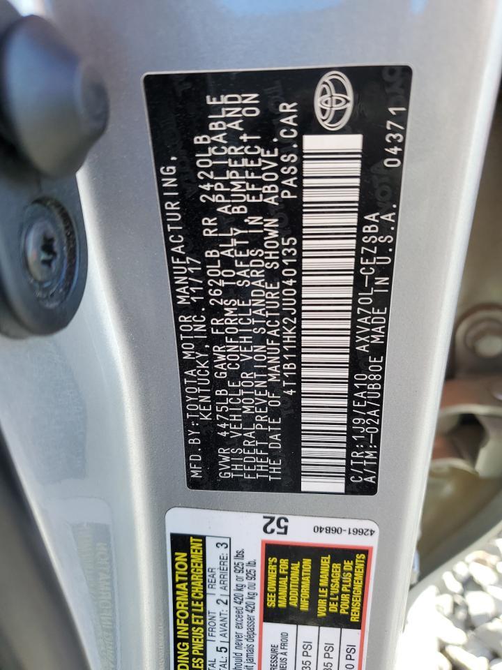 2018 TOYOTA CAMRY