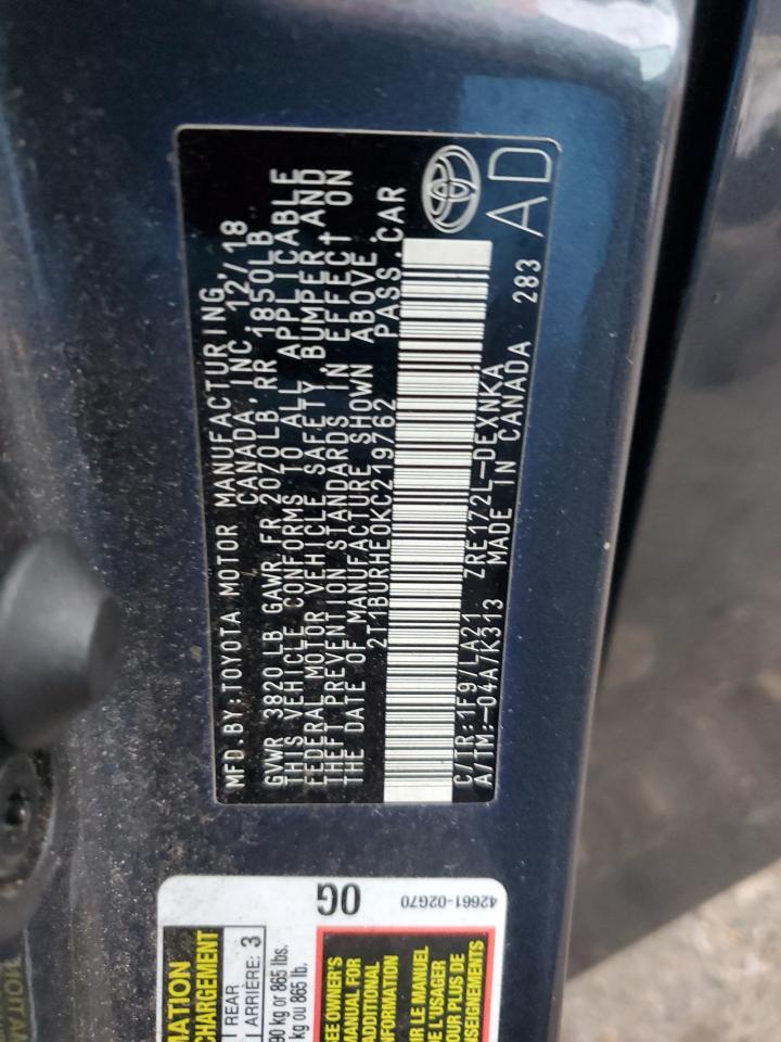 2019 TOYOTA COROLLA