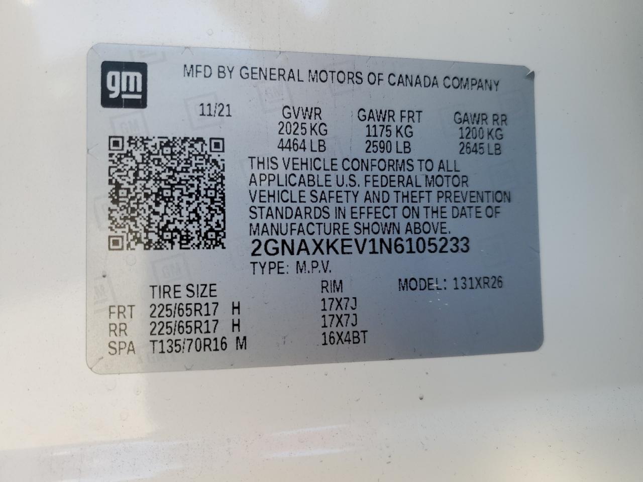 2022 CHEVROLET EQUINOX