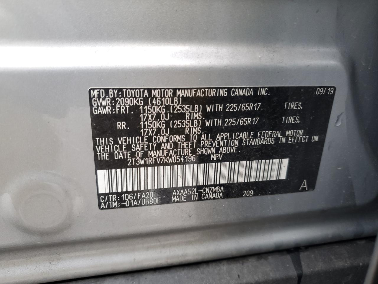 2019 TOYOTA RAV4