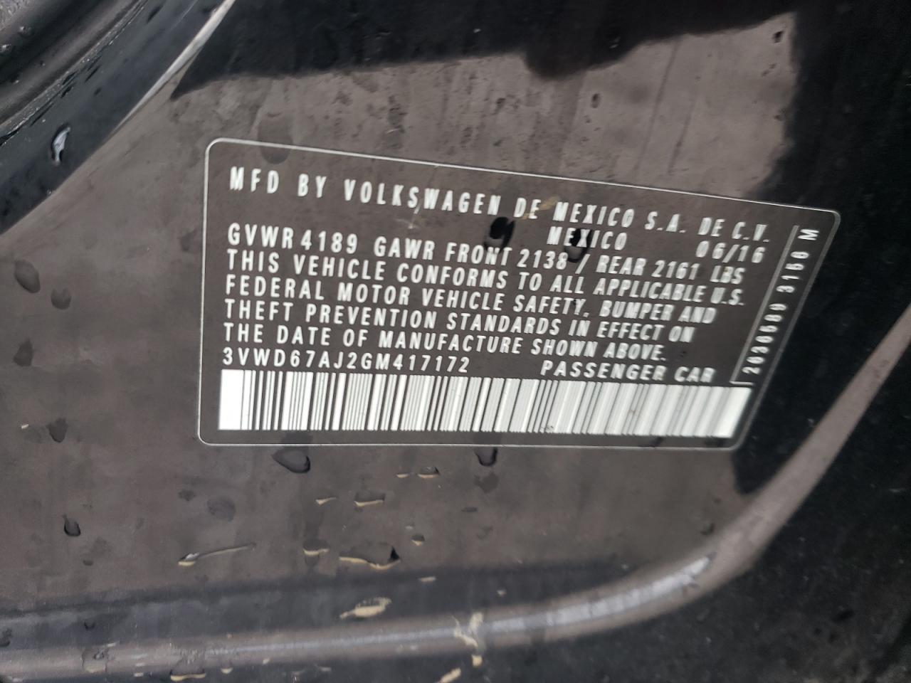 2016 VOLKSWAGEN JETTA