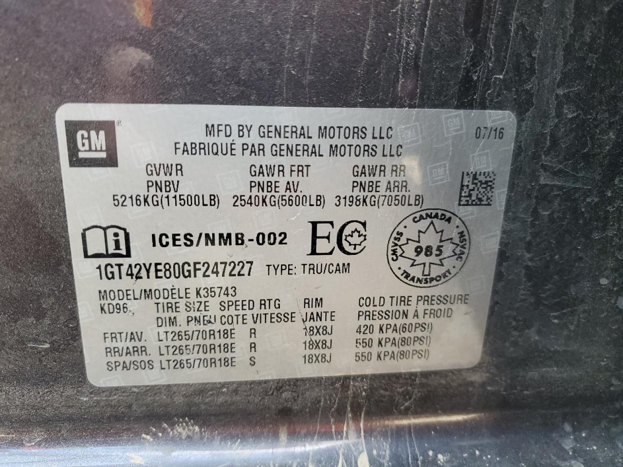 2016 GMC Sierra