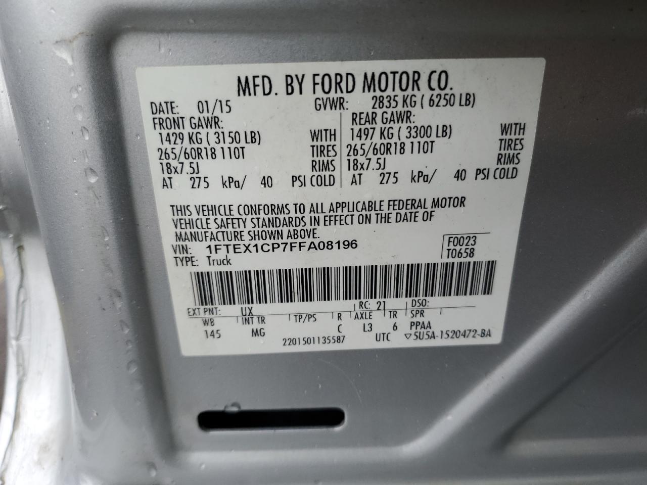 2015 FORD F-150