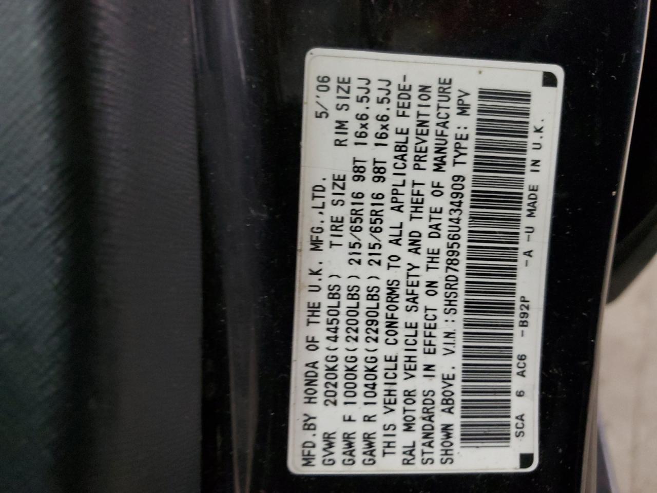 2006 HONDA CR-V