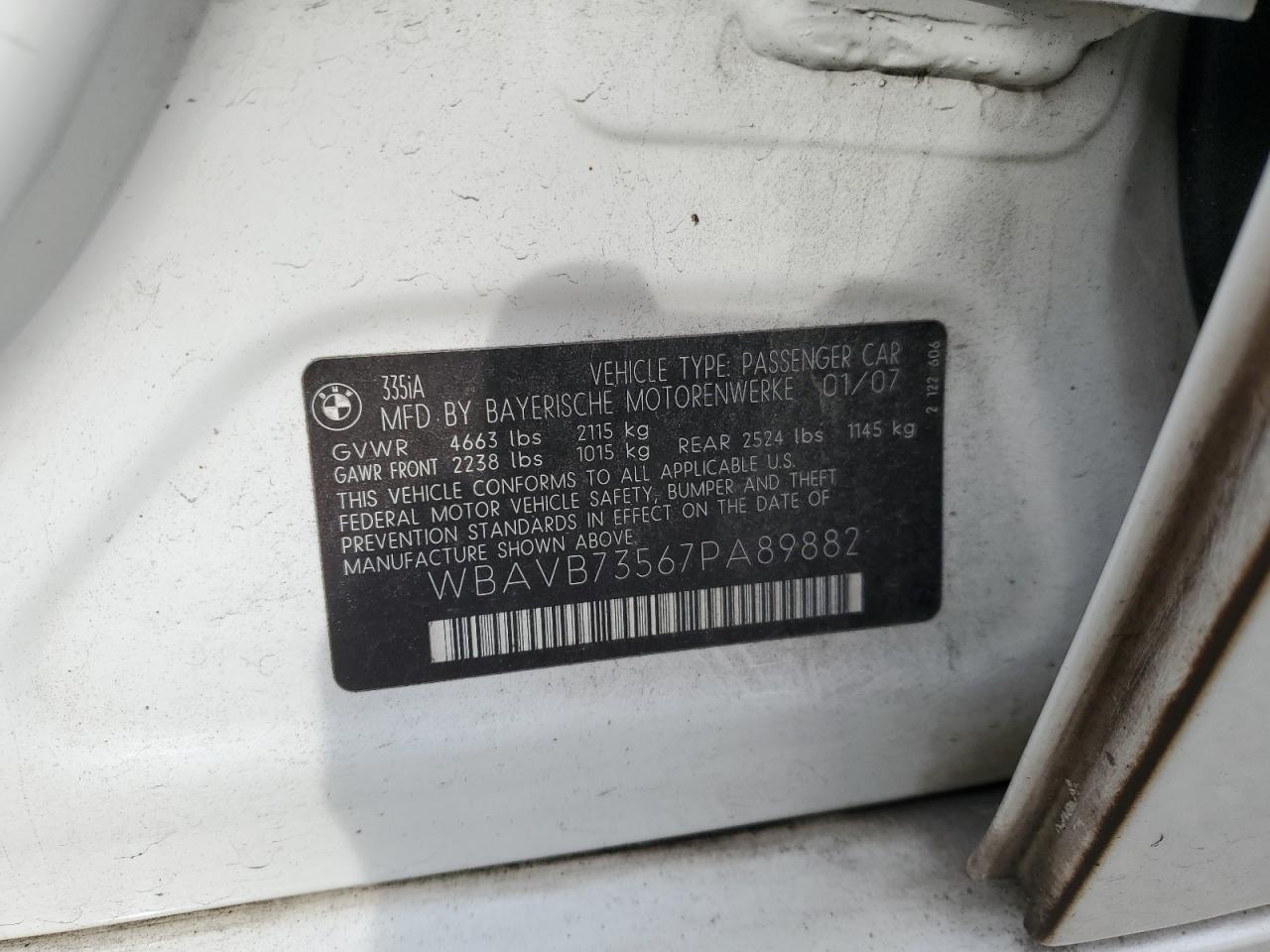 2007 BMW 3 SERIES
