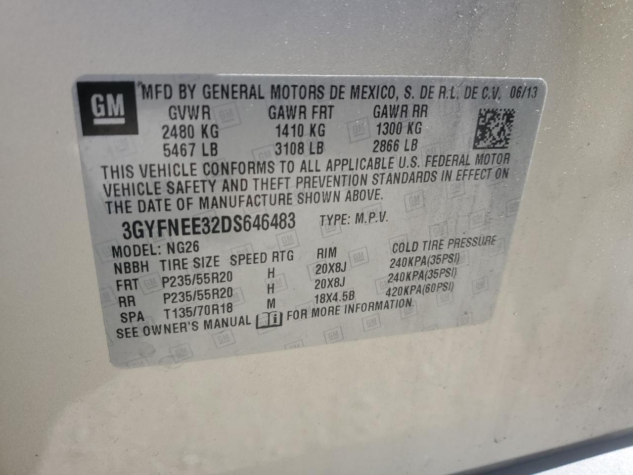 2013 CADILLAC SRX