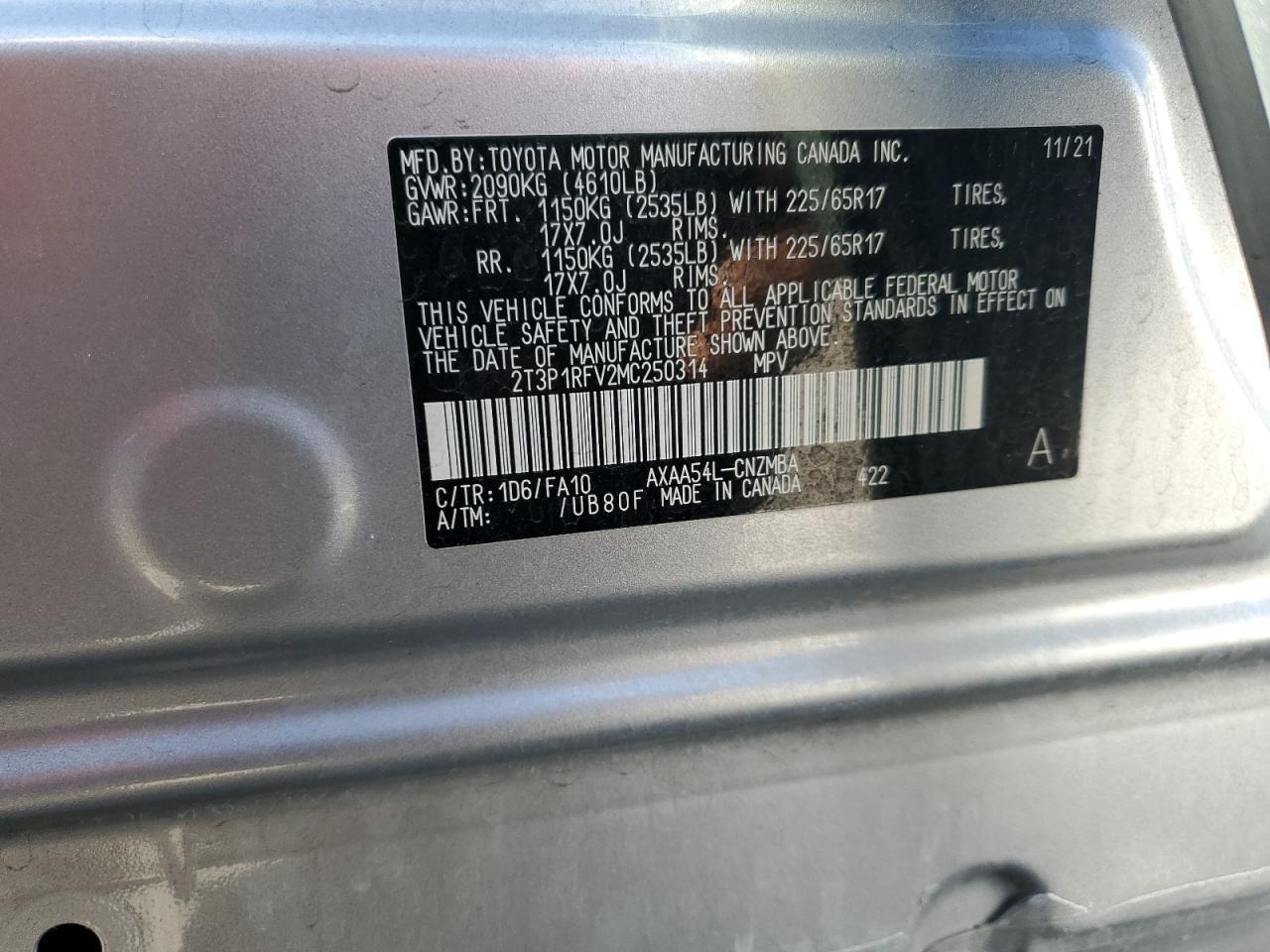 2021 TOYOTA RAV4