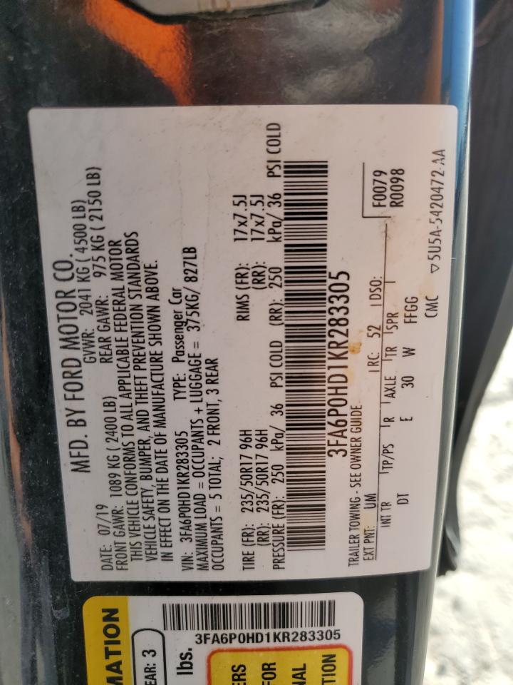 2019 FORD FUSION