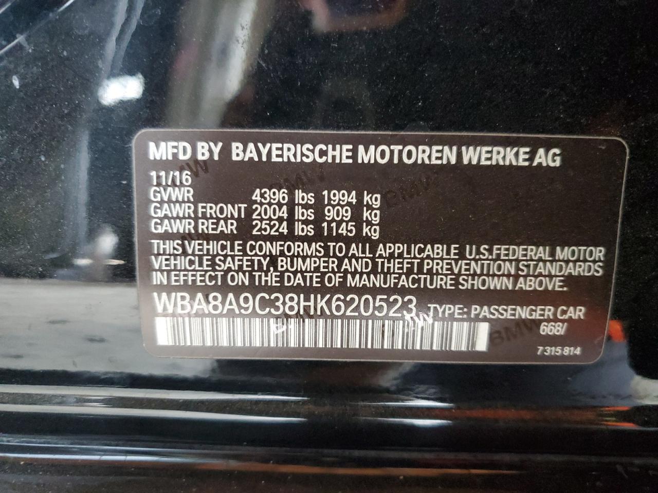 2017 BMW 3 SERIES