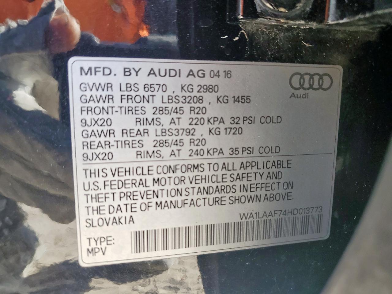 2017 AUDI Q7