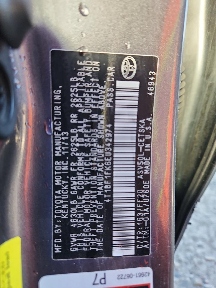 2014 TOYOTA CAMRY