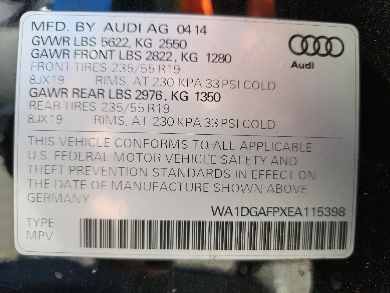 2014 AUDI Q5