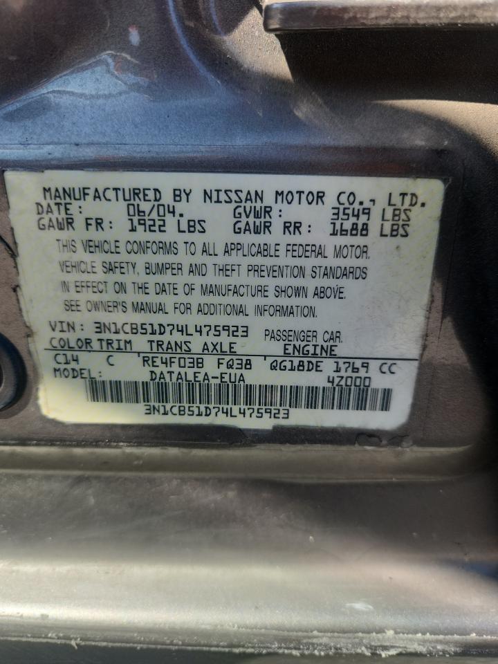 2004 NISSAN SENTRA