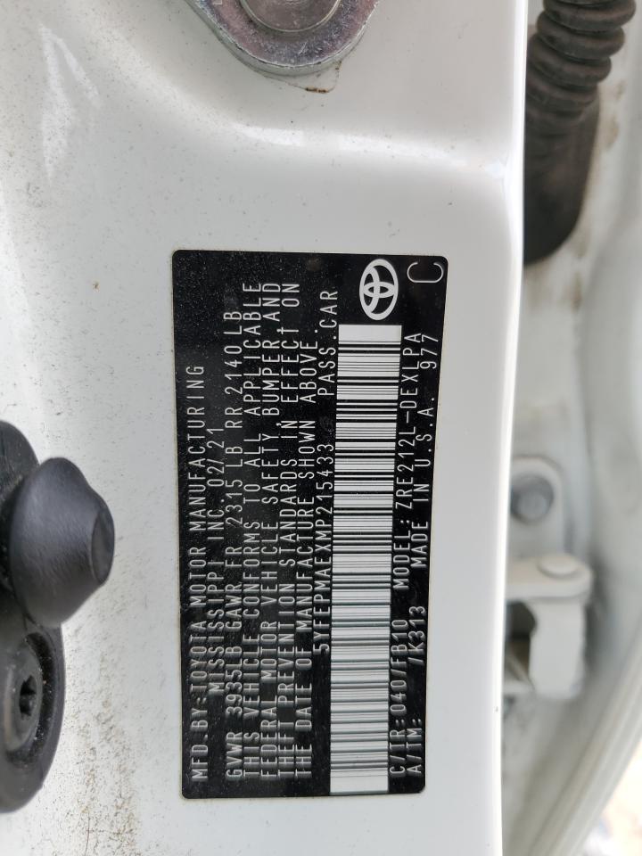 2021 TOYOTA COROLLA
