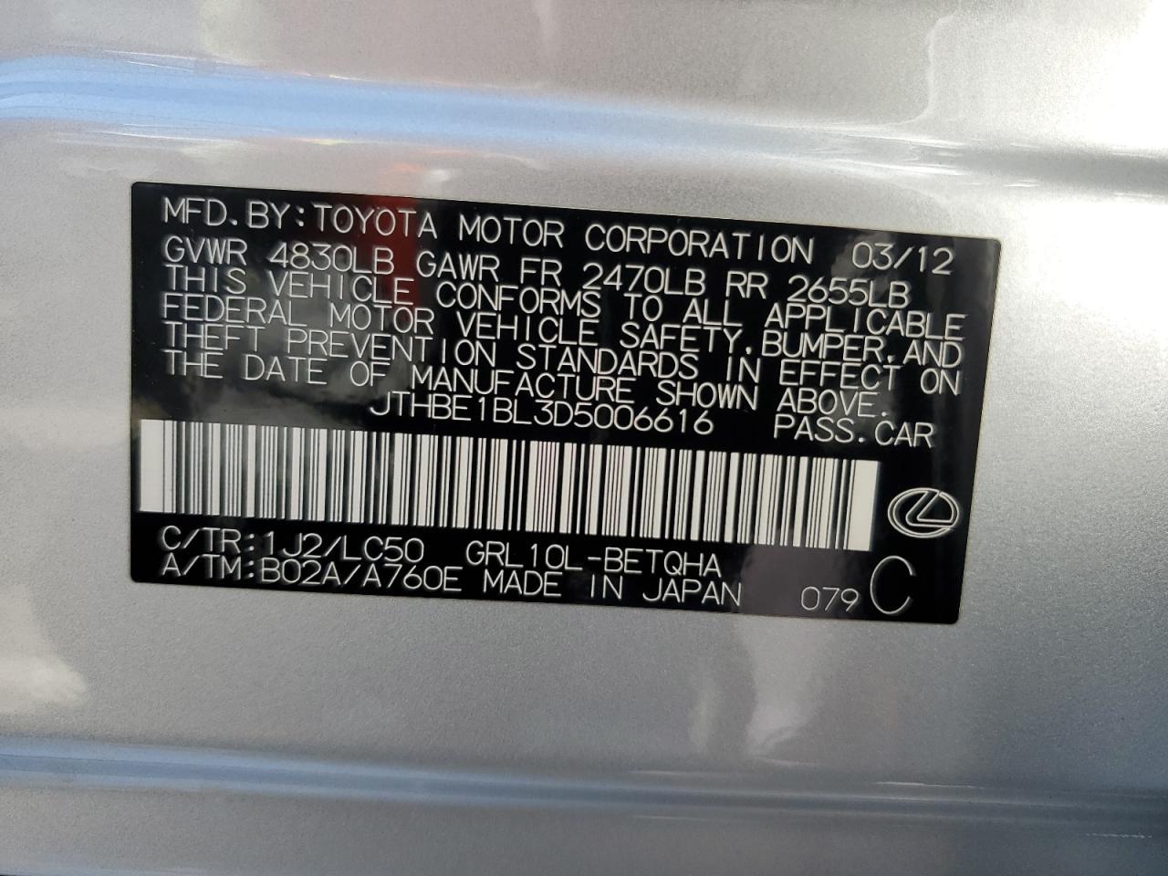 2013 LEXUS GS 350