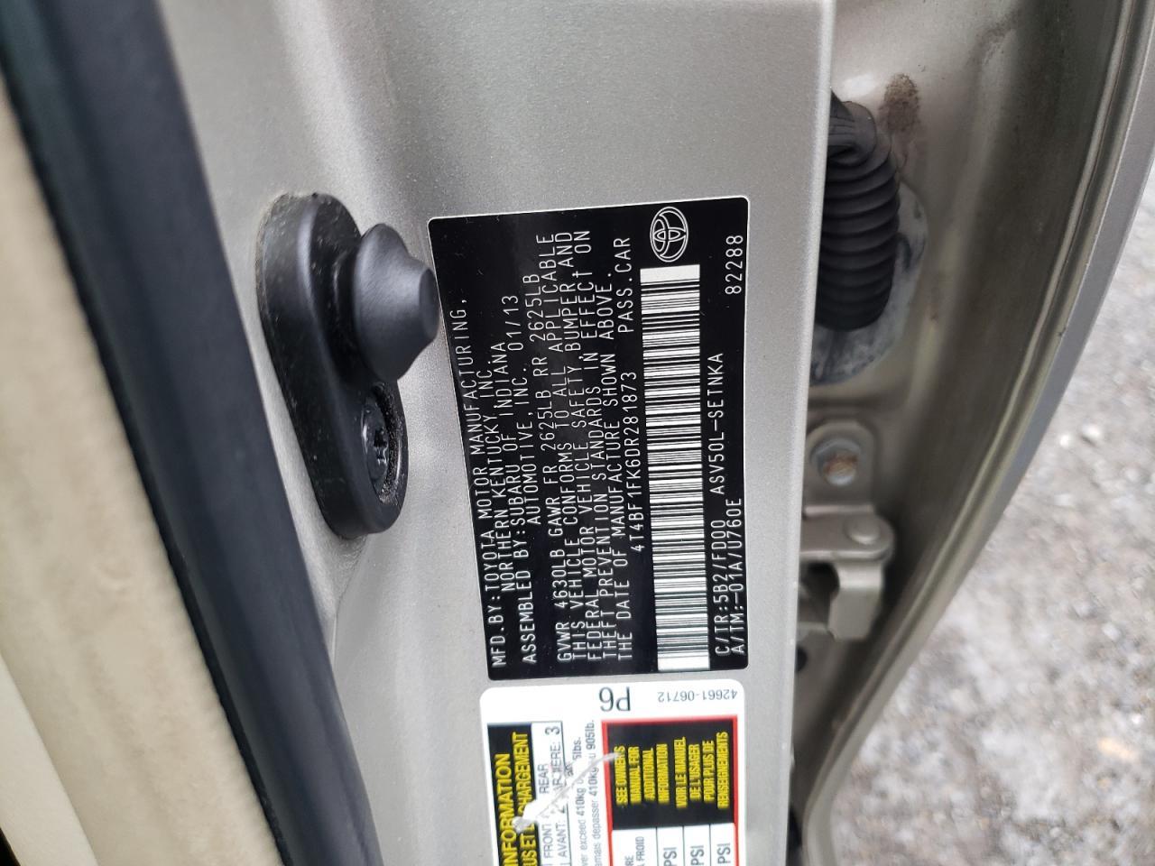 2013 TOYOTA CAMRY