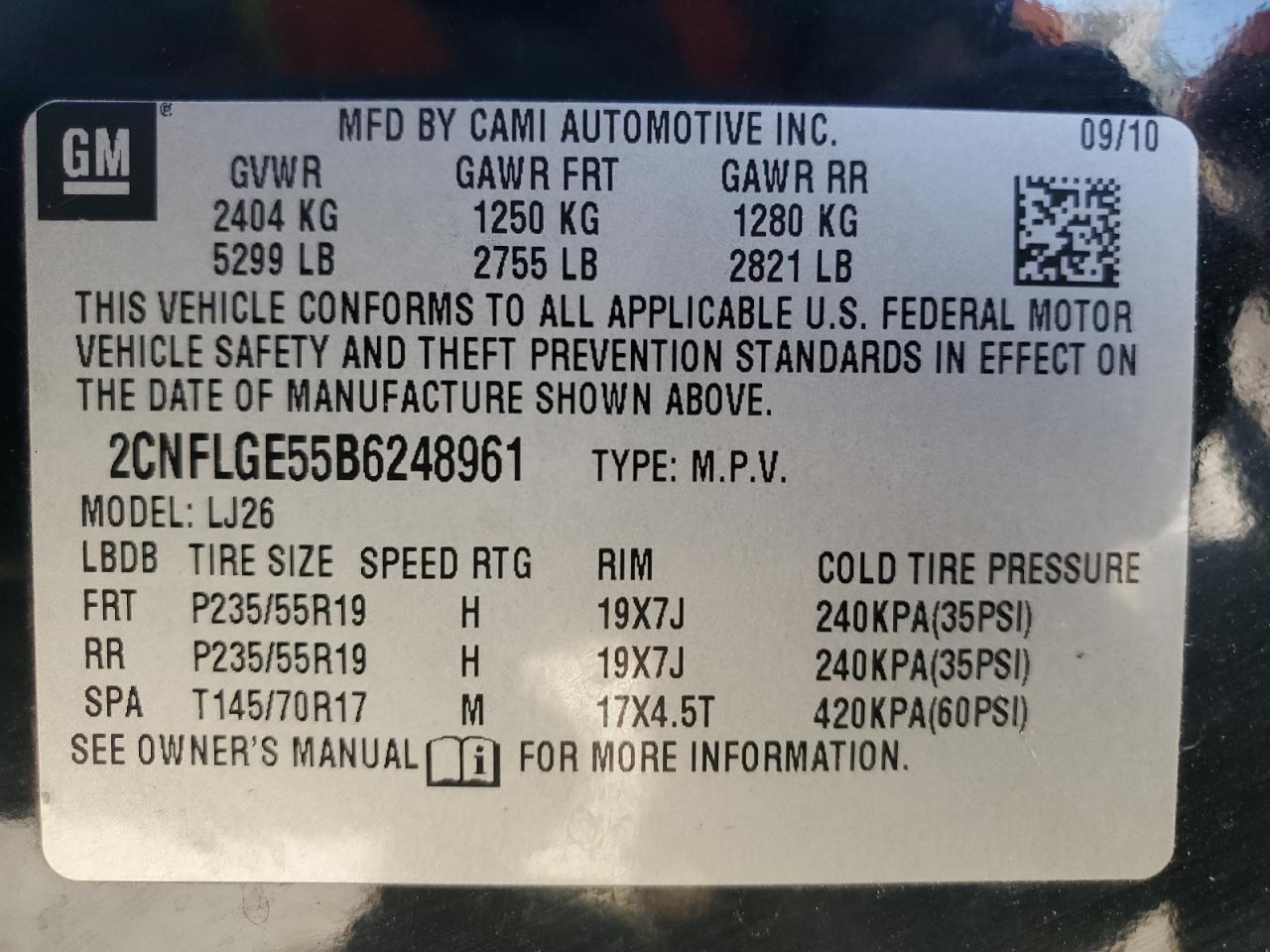 2011 CHEVROLET EQUINOX