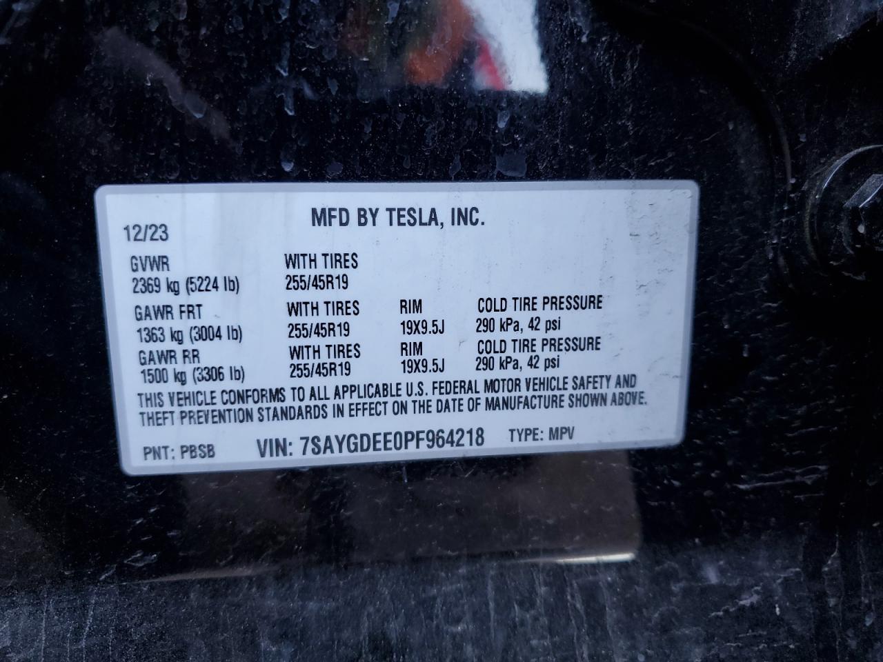 2023 TESLA MODEL Y