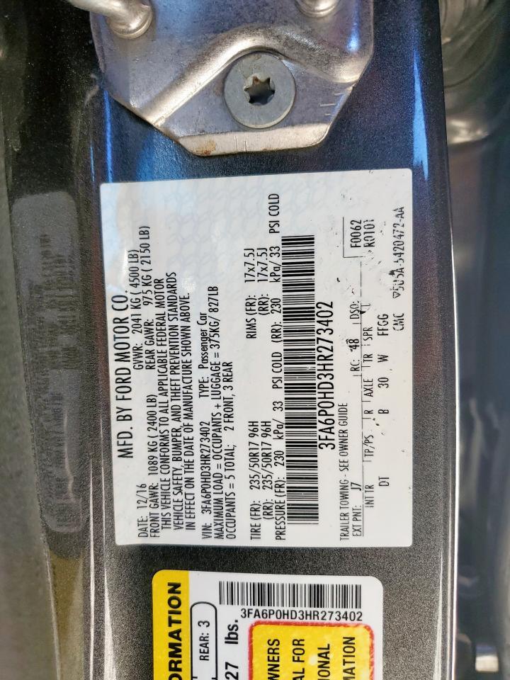2017 FORD FUSION