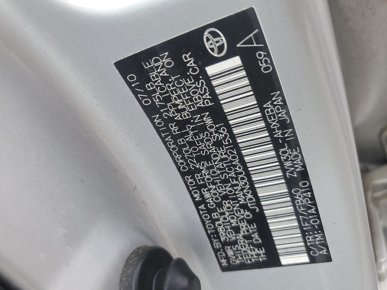 2010 TOYOTA PRIUS