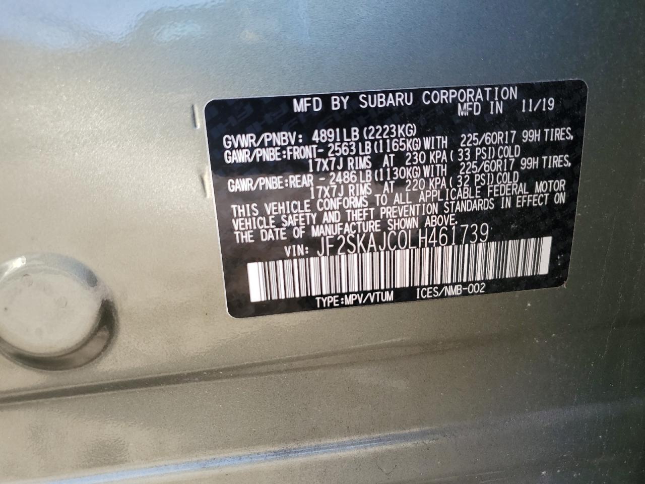 2020 SUBARU FORESTER