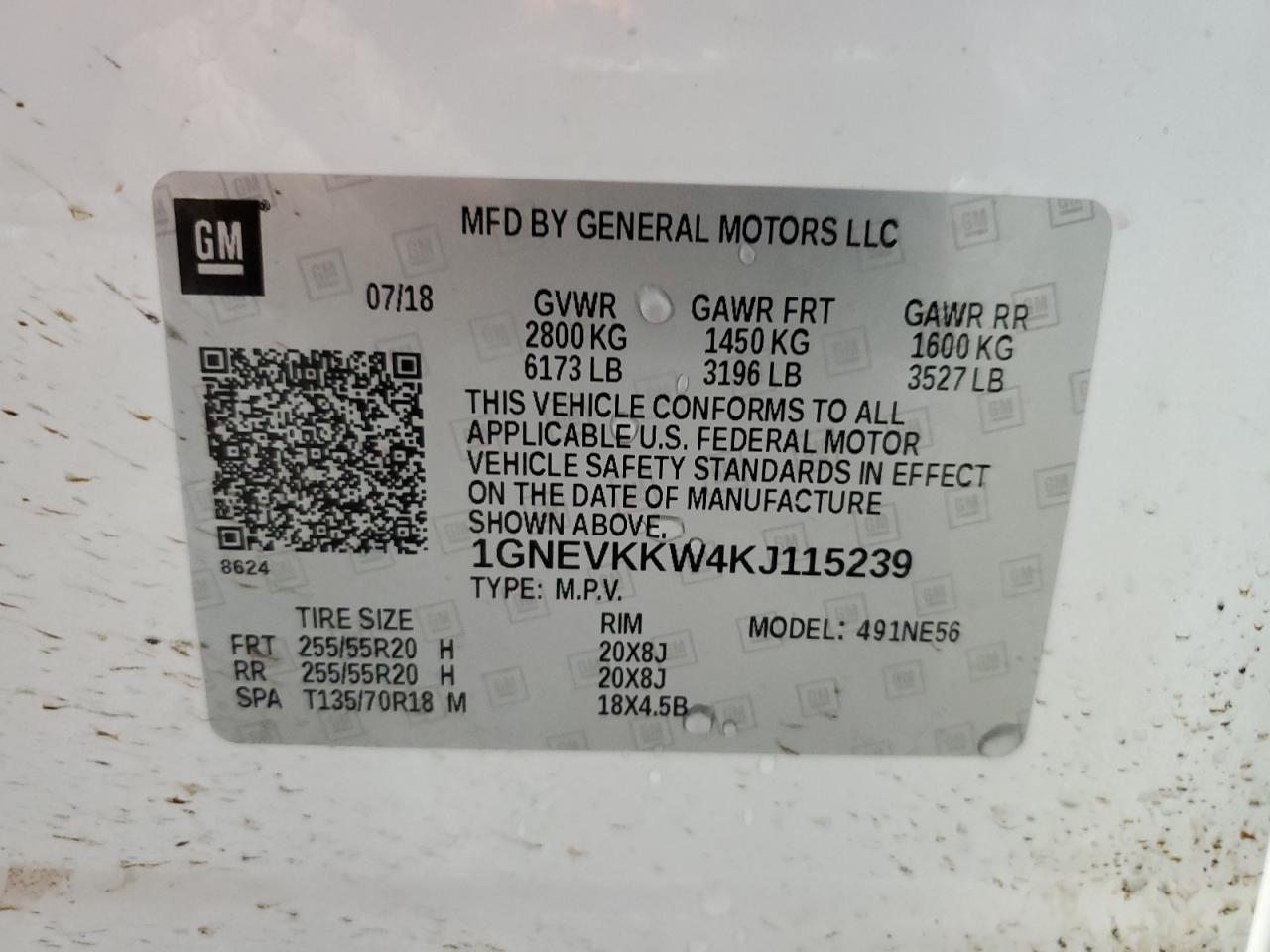 2019 CHEVROLET TRAVERSE