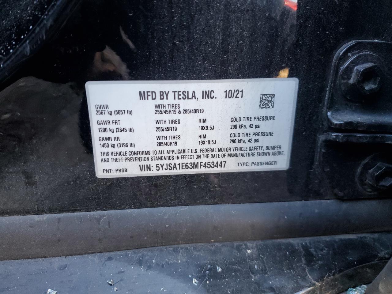 2021 TESLA MODEL S