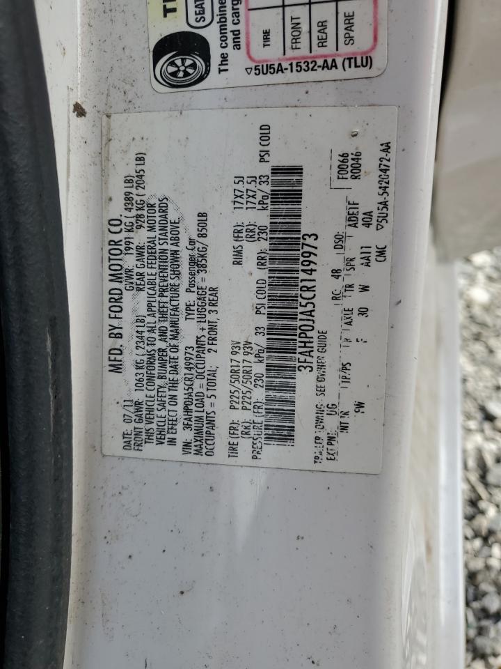 2012 FORD FUSION