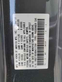 2013 HONDA ACCORD