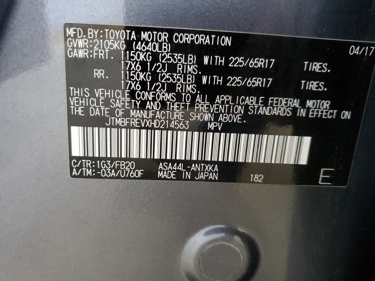 2017 TOYOTA RAV4