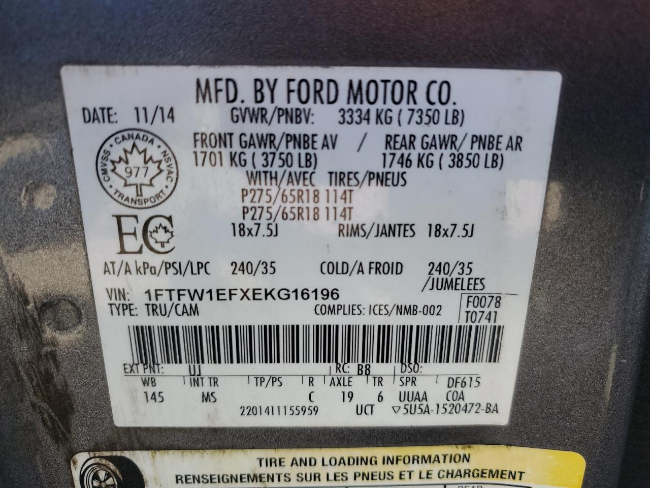 2014 FORD F-150