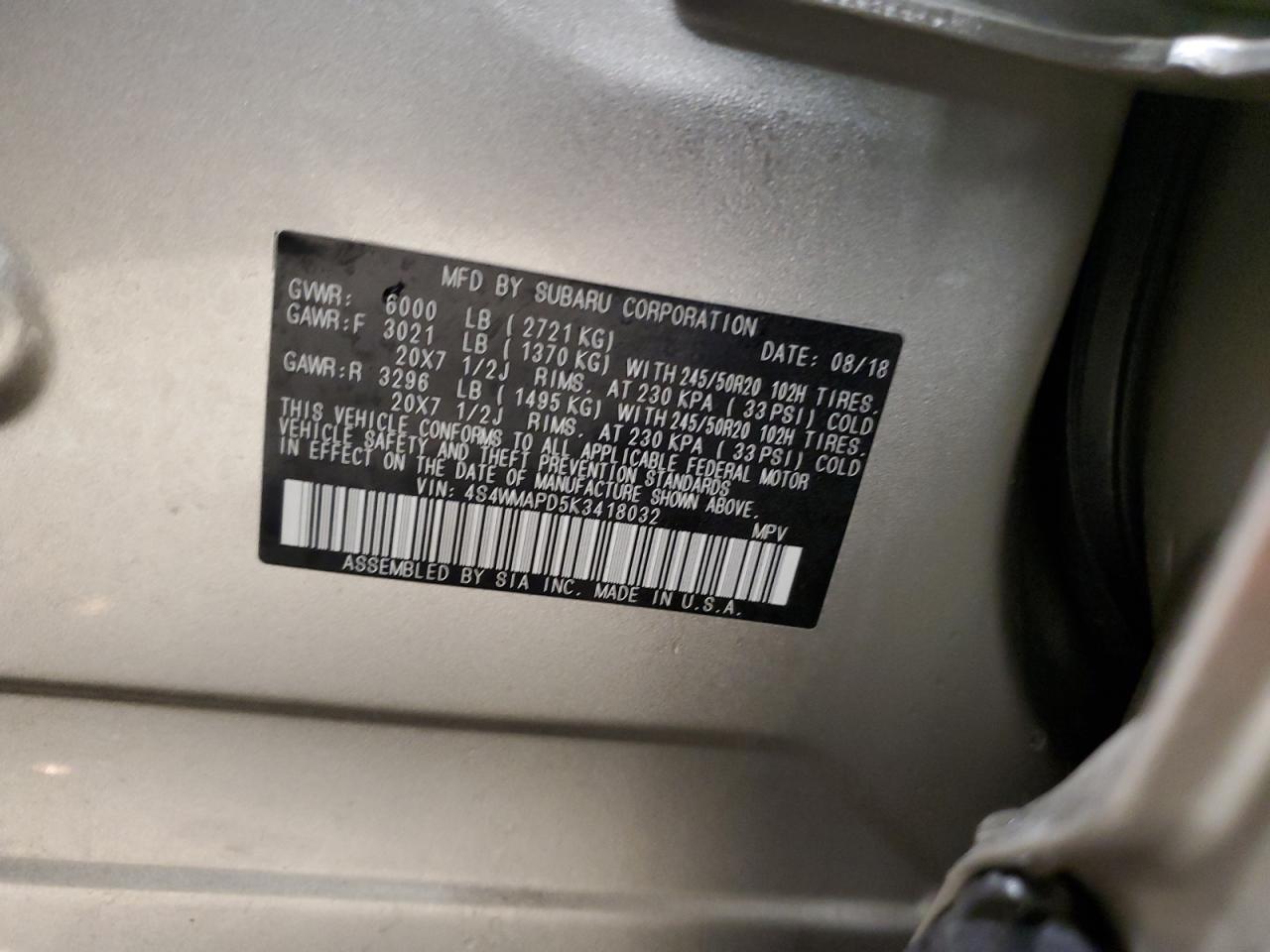 2019 SUBARU Ascent