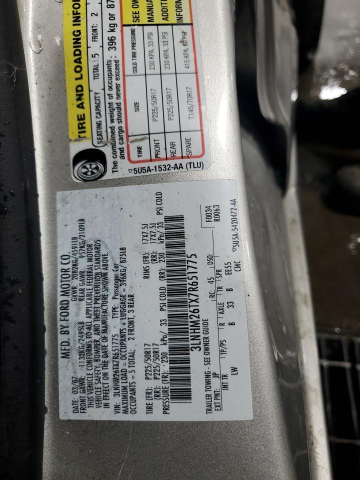 2007 LINCOLN MKZ