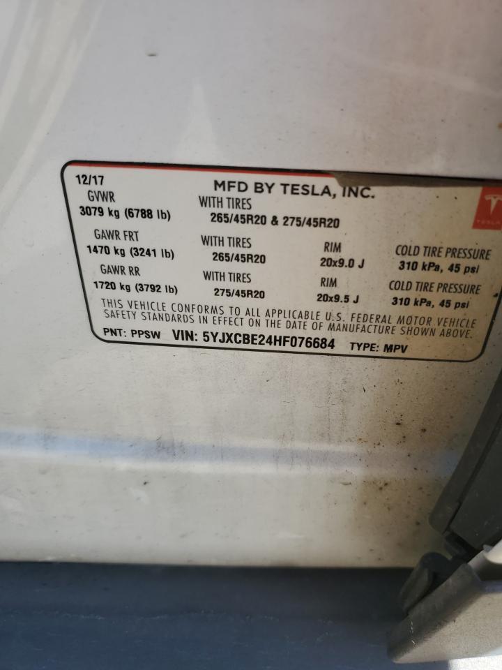2017 TESLA MODEL X