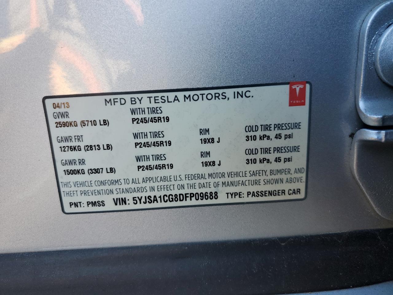 2013 TESLA MODEL S