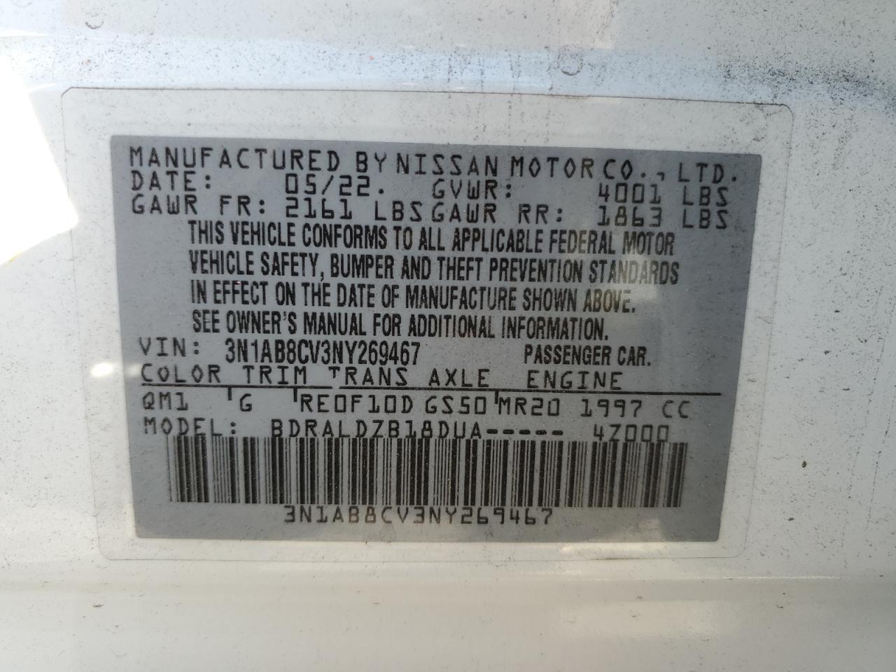 2022 NISSAN SENTRA