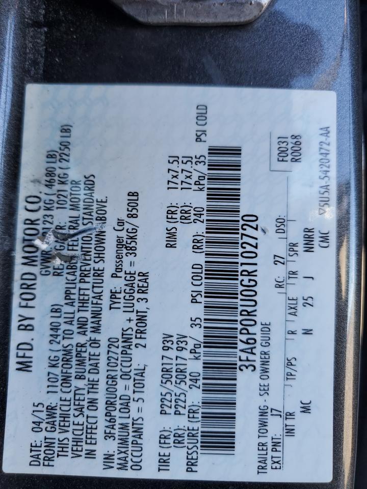 2016 FORD FUSION