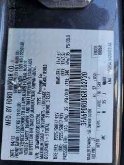 2016 FORD FUSION