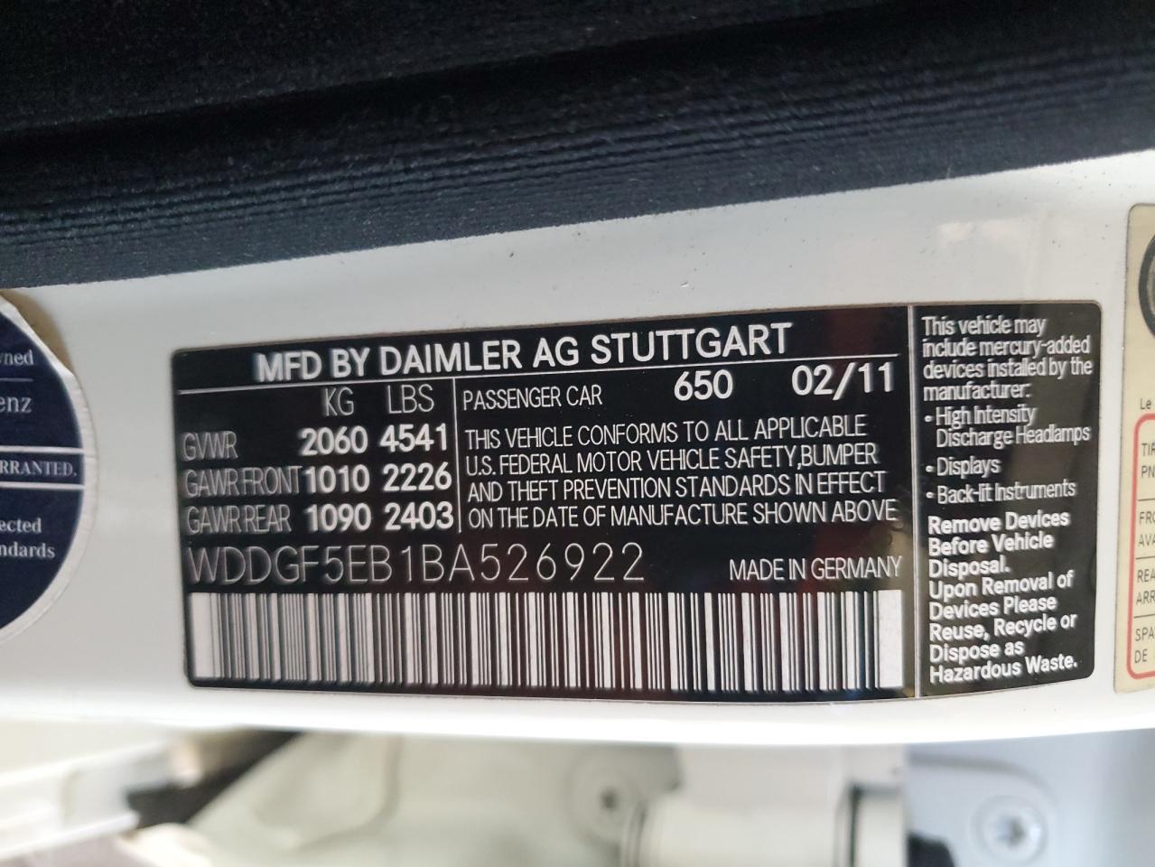 2011 MERCEDES-BENZ C-CLASS