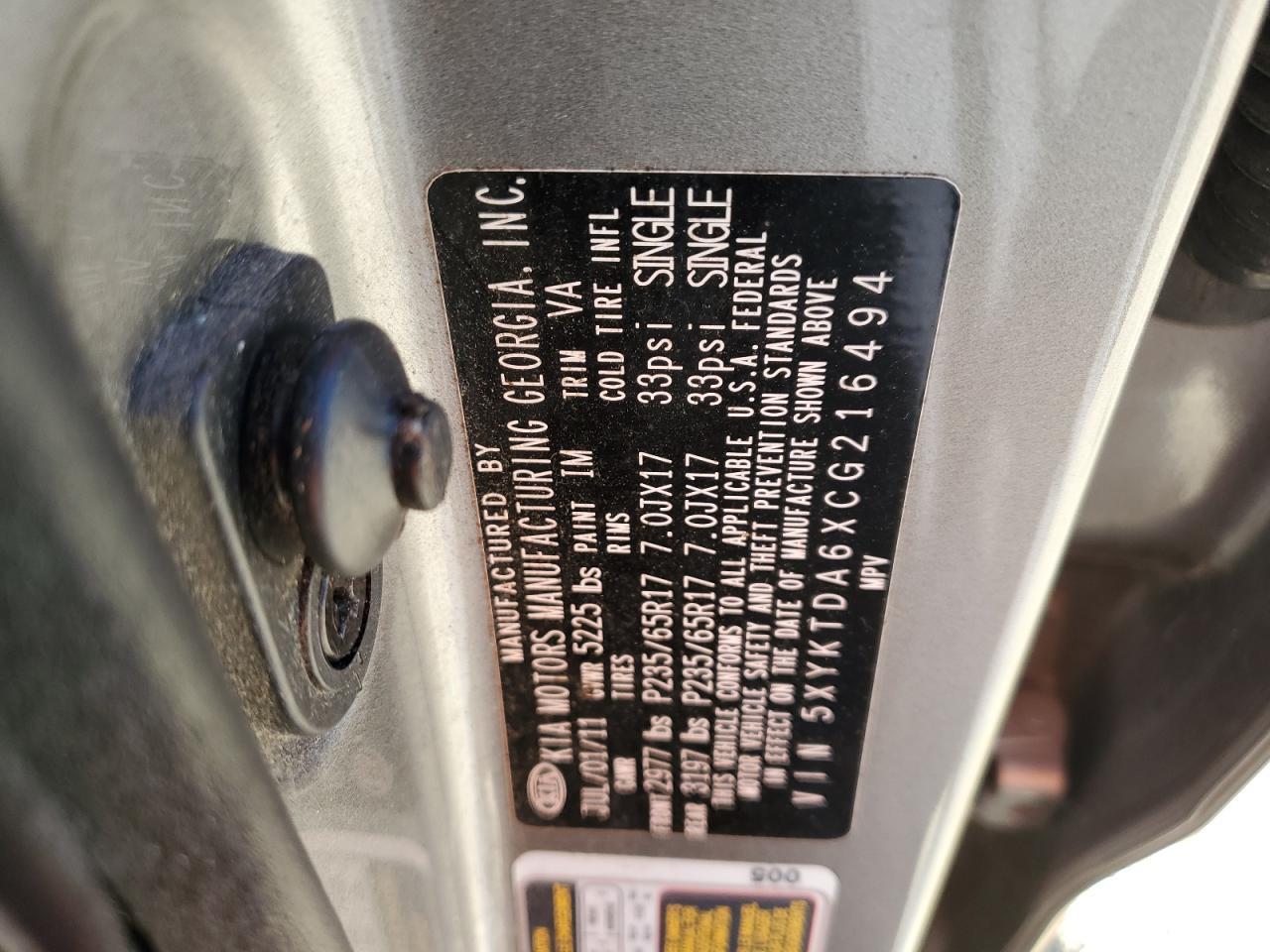 2012 KIA SORENTO