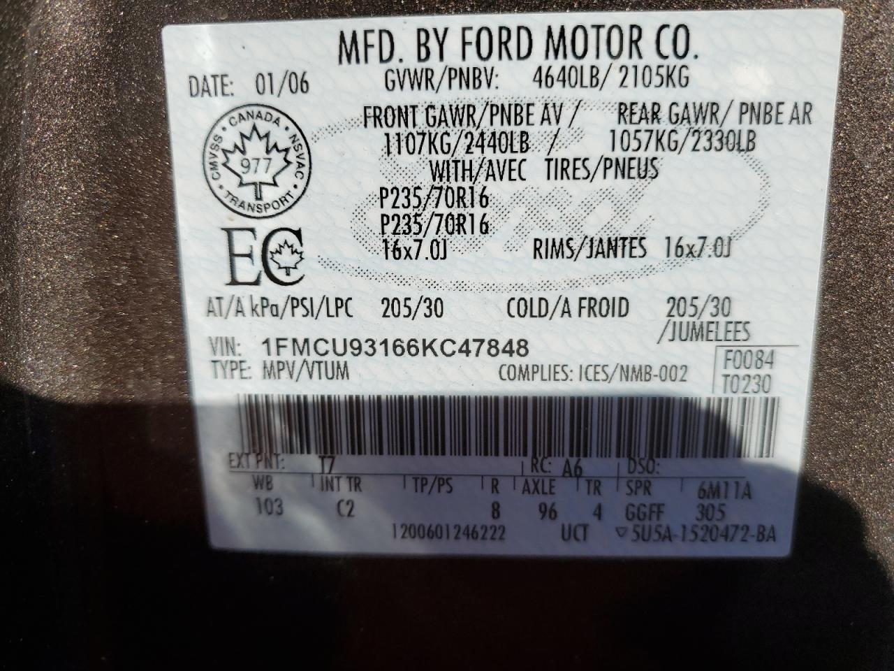 2006 FORD ESCAPE