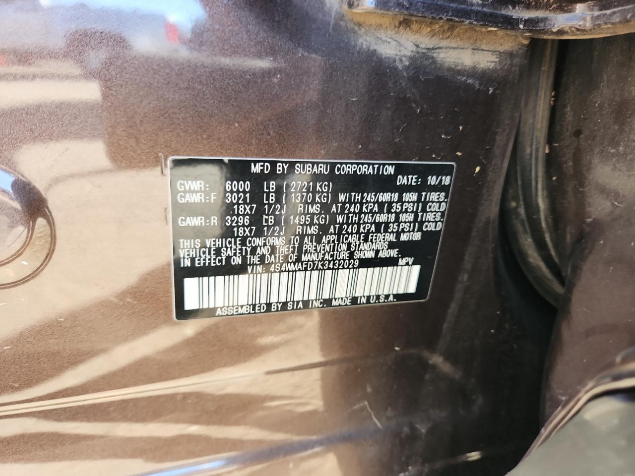 2019 SUBARU Ascent