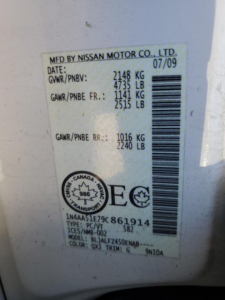 2009 NISSAN Maxima