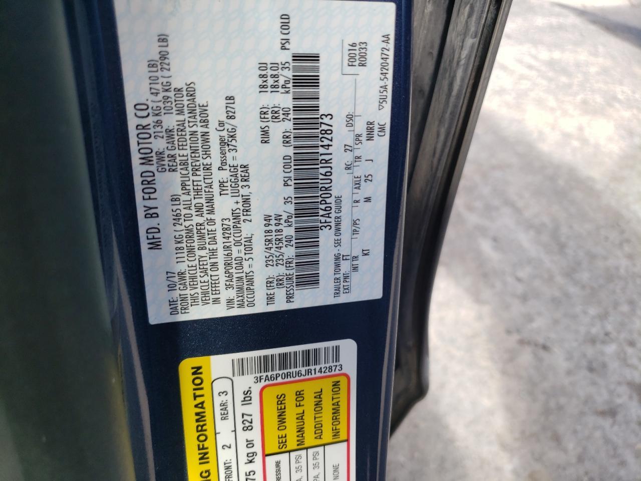 2018 FORD FUSION