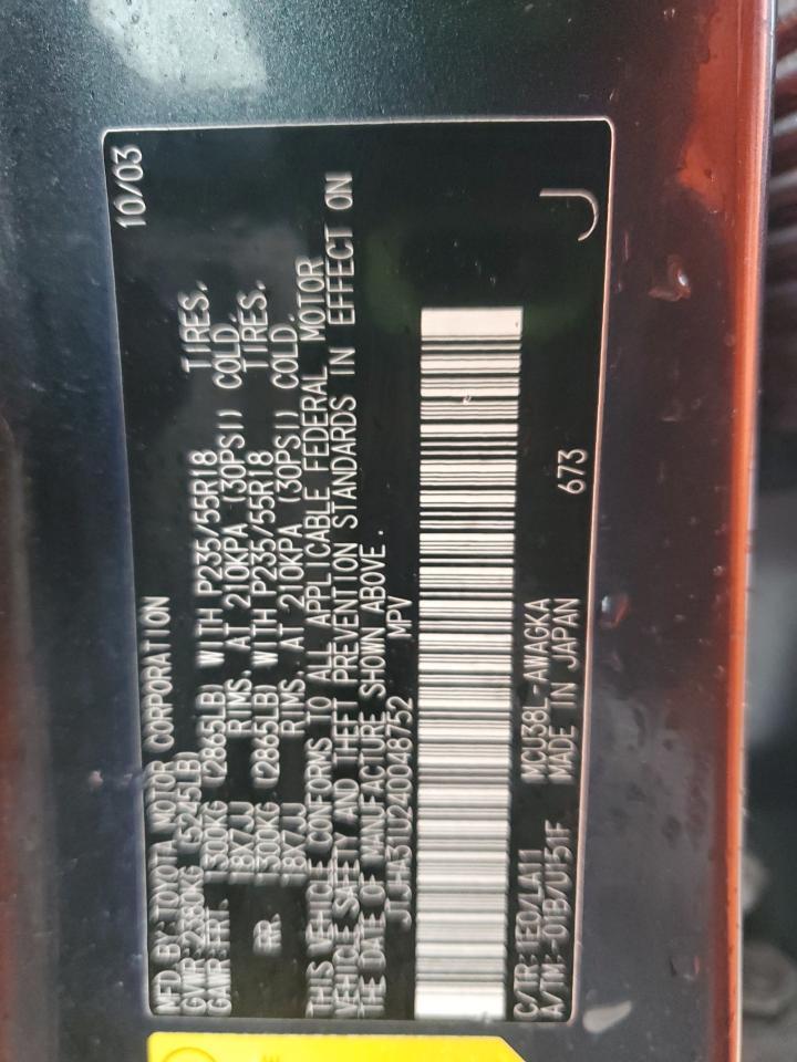 2004 LEXUS Rx 330